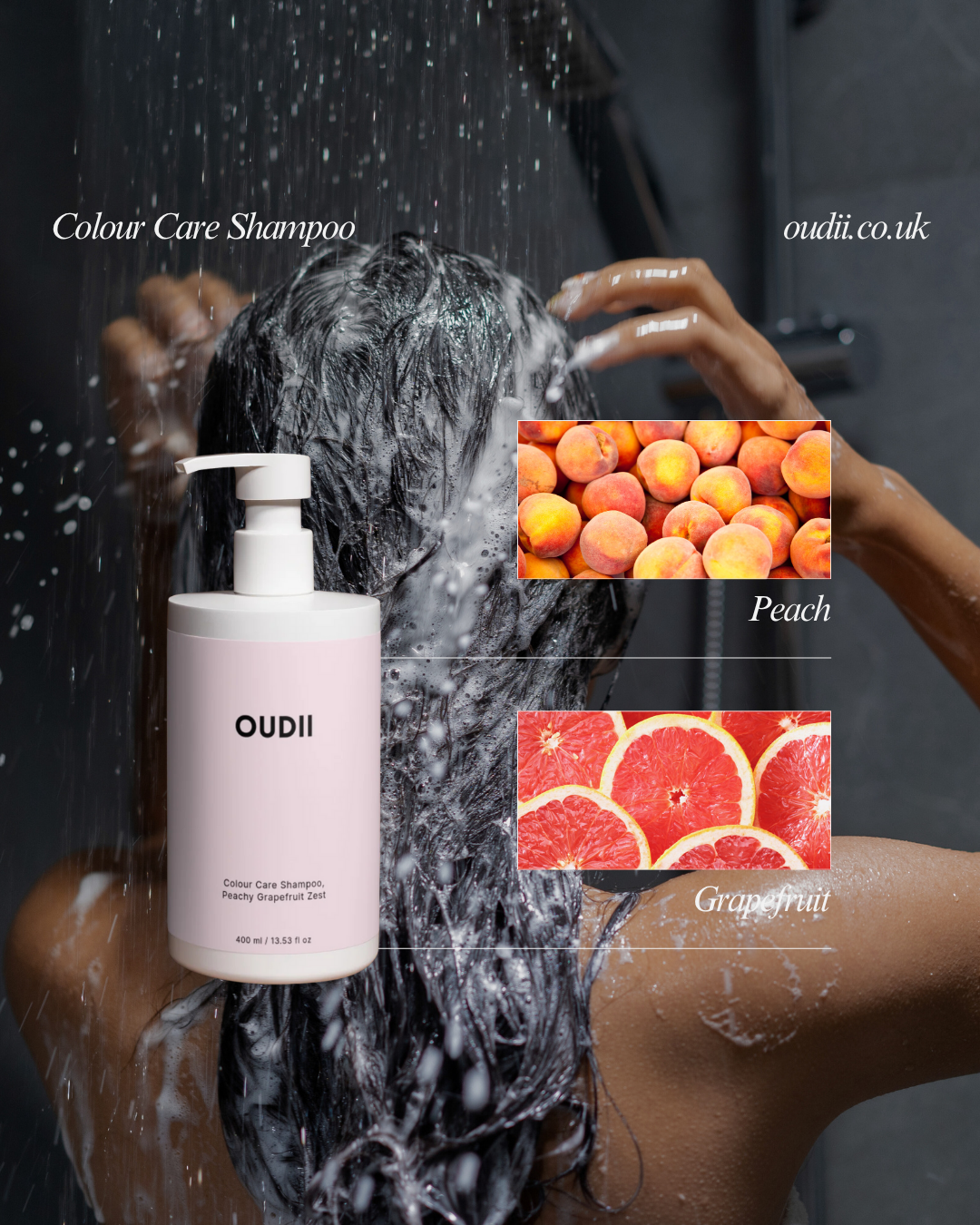 Szampon do pielęgnacji włosów farbowanych, skórka brzoskwiniowo-grejpfrutowa 400 ml